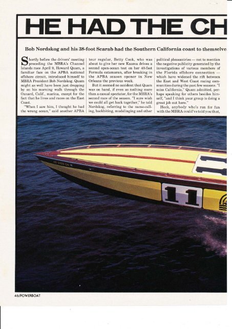 1983 west coast racing - Powerboat Archive