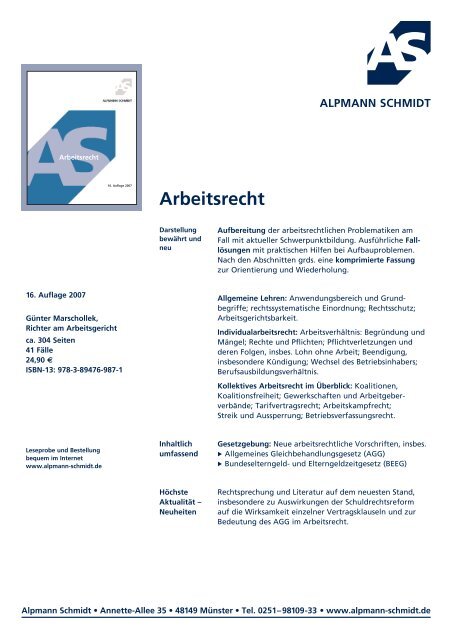 Arbeitsrecht - Alpmann Schmidt