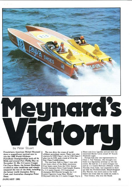 by Peter Stuart - Powerboat Archive