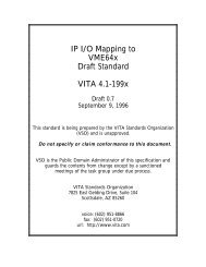 IP I/O Mapping to VME64x Draft Standard VITA 4.1-199x