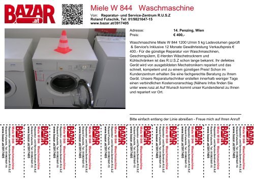 Miele W 844 Waschmaschine - Bazar.at