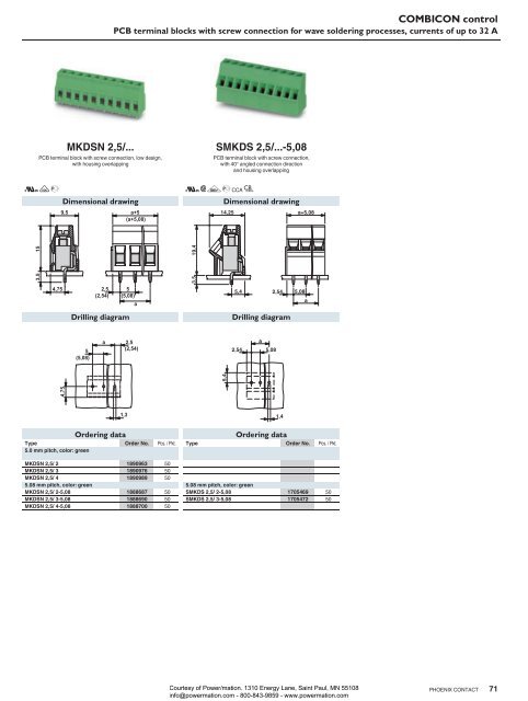 Phoenix Contact COMBICON control - PCB Terminal ... - Power/mation