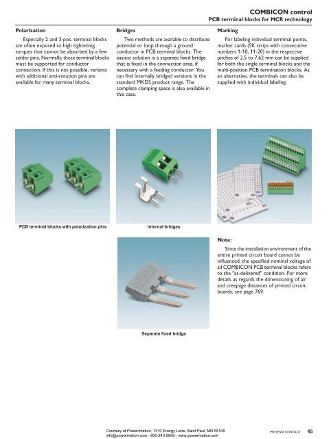 Phoenix Contact COMBICON control - PCB Terminal ... - Power/mation