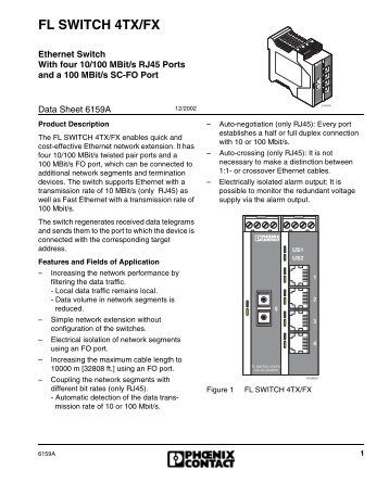 Data sheet DB GB FL SWITCH 4TX/FX - Power/mation