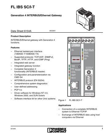 Generation 4 INTERBUS/Ethernet Gateway - Power/mation