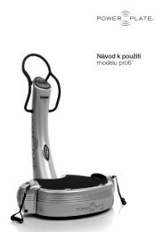 Návod k použití modelu pro6TM - Power Plate