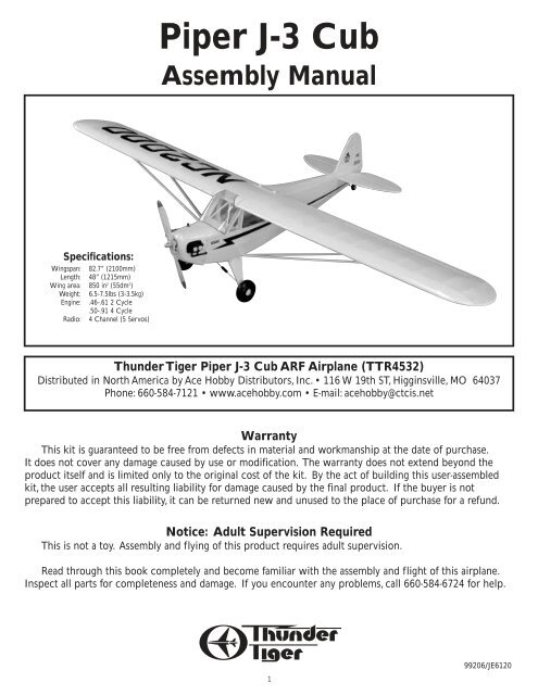 Piper J-3 Cub Assembly Manual