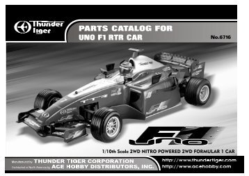 PARTS CATALOG FOR UNO F1 RTR CAR No.6716 - Powertoys