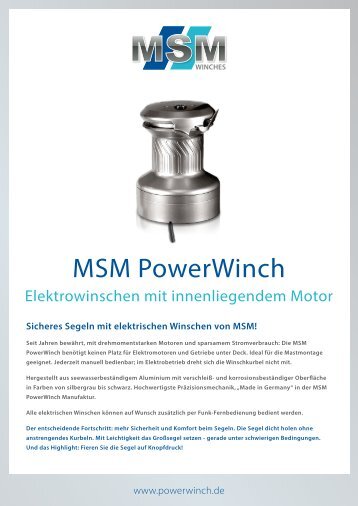 BroschÃ¼re MSM Powerwinch - MSM Winches