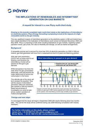 Implications of intermittency on the gas market - Poyry.co.uk