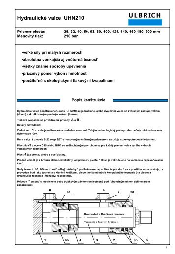 PodrobnÃ½ technickÃ½ list (.pdf) - ULBRICH Slovensko sro