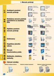 I. Meracie prÃ­stroje RegulÃ¡tory jalovÃ©ho vÃ½konu ... - Poziadavka.sk