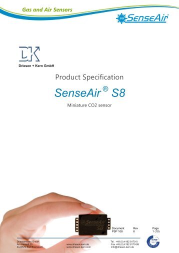 SenseAir Â® S8 - Driesen + Kern GmbH