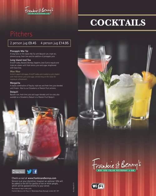 Download F&B Cocktails Menu - Frankie and Bennys