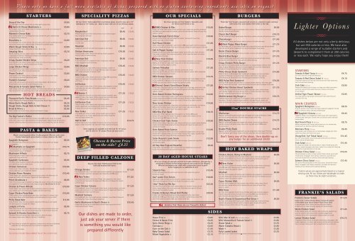 Â£5 BREAKFAST MENU - Frankie and Bennys