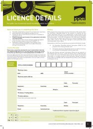 liCenCe Details - PPCA