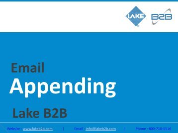 Drive sales and generate leads like never before with Email Append services