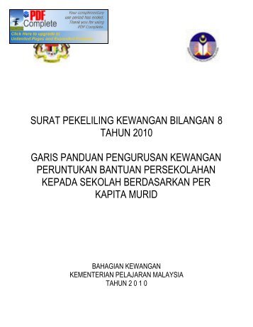 surat pekeliling kewangan bilangan 8 tahun 2010 garis ... - PPD Jasin