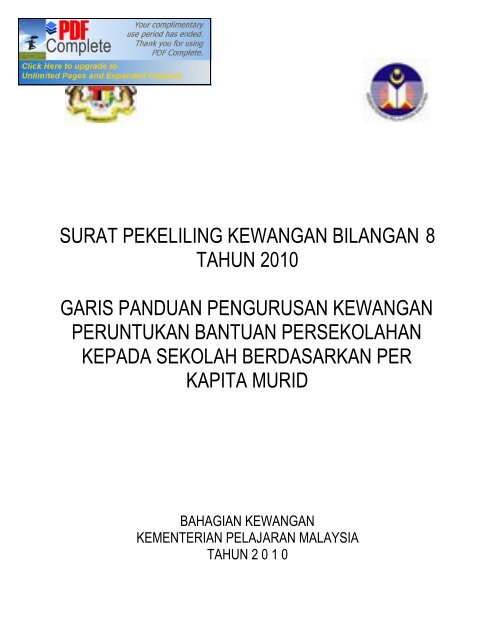 surat pekeliling kewangan bilangan 8 tahun 2010 garis ... - PPD Jasin