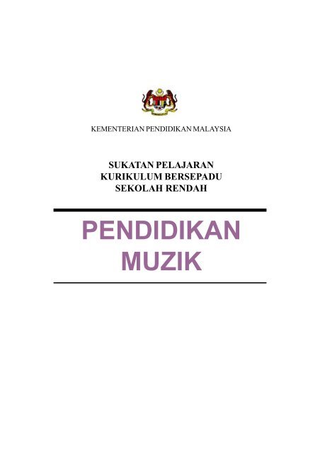 Sukatan Pelajaran Pendidikan Muzik KBSR - Laman Web Pusat ...