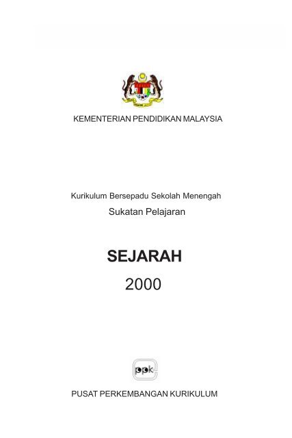 SP SEJARAH - Kementerian Pelajaran Malaysia