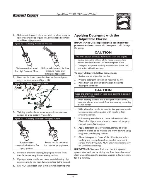 Owner's Manual / Manual del Propietario - Ppe-pressure-washer ...