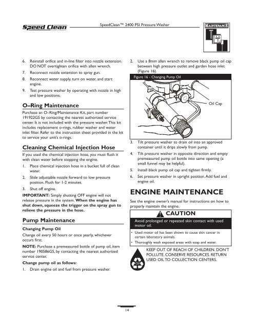 Owner's Manual / Manual del Propietario - Ppe-pressure-washer ...