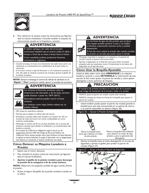 Owner's Manual / Manual del Propietario - Ppe-pressure-washer ...