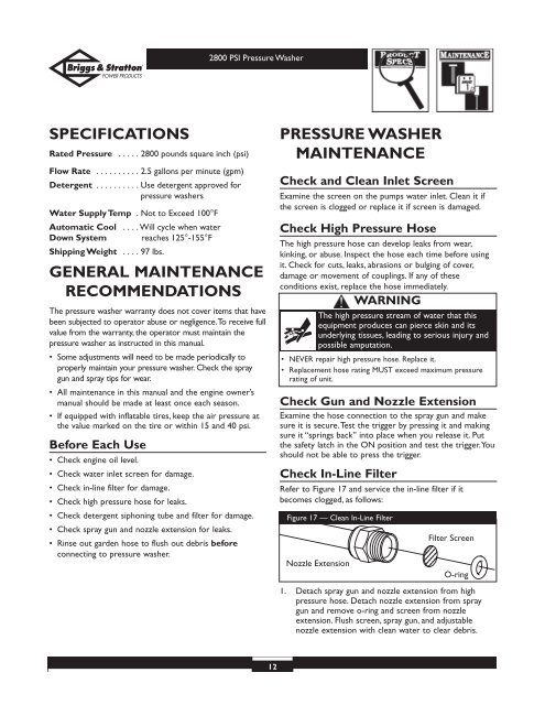 01937 (2800 PSI) - Ppe-pressure-washer-parts.com