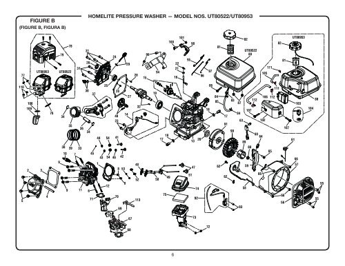 Pressure Washer Model Nos. UT80522/UT80953 Replacement ...