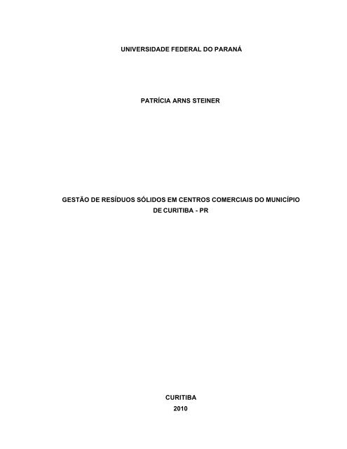 GestÃ£o de ResÃ­duos SÃ³lidos em Centros Comerciais do MunicÃ­pio ...