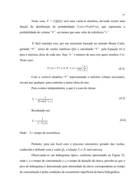 dimensionamento de bacias de detenÃ§Ã£o das Ã¡guas pluviais com ...