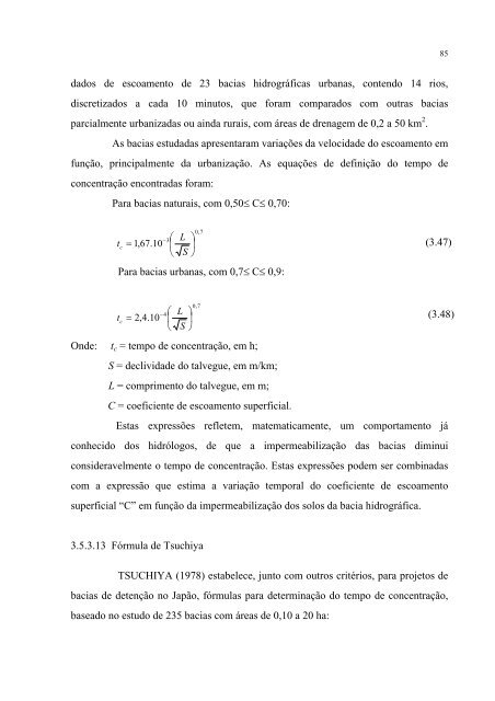 dimensionamento de bacias de detenÃ§Ã£o das Ã¡guas pluviais com ...