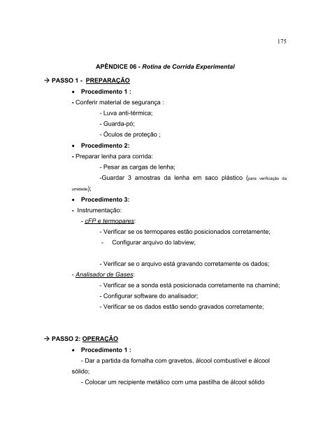 AnÃ¡lise Experimental de uma Fornalha a Lenha de Fluxo Co ...