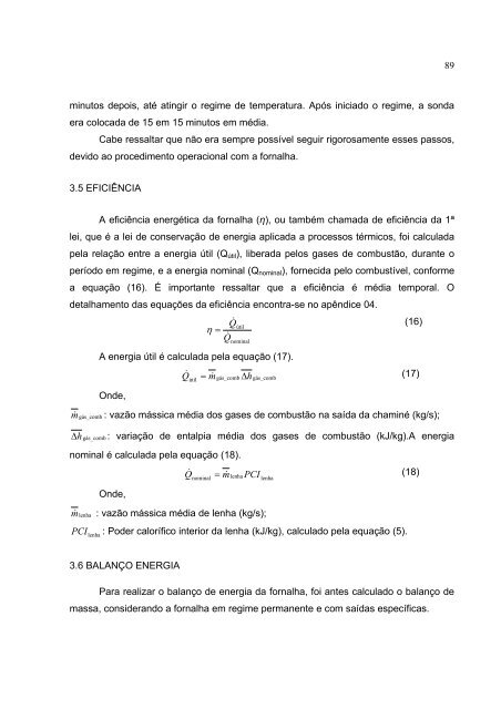 AnÃ¡lise Experimental de uma Fornalha a Lenha de Fluxo Co ...