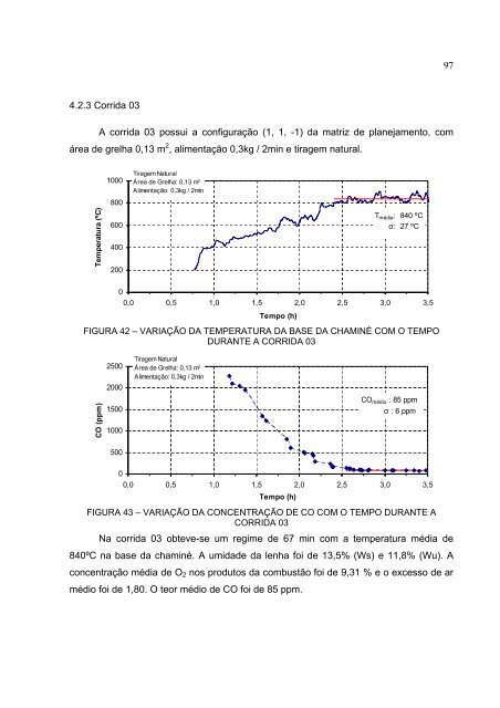 AnÃ¡lise Experimental de uma Fornalha a Lenha de Fluxo Co ...