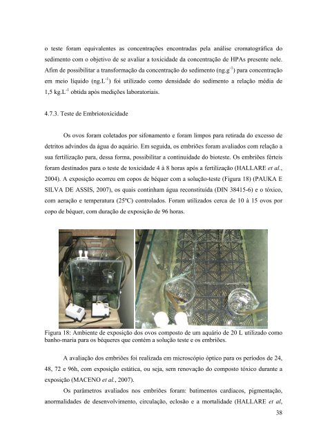 AvaliaÃ§Ã£o da PresenÃ§a, Toxicidade e da PossÃ­vel BiomagnificaÃ§Ã£o ...