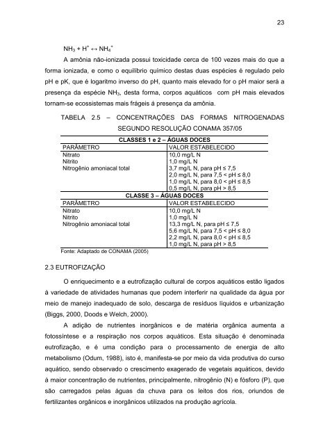 DeterminaÃ§Ã£o do Estado de EutrofizaÃ§Ã£o de um Lago Raso