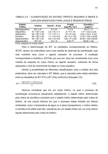 DeterminaÃ§Ã£o do Estado de EutrofizaÃ§Ã£o de um Lago Raso