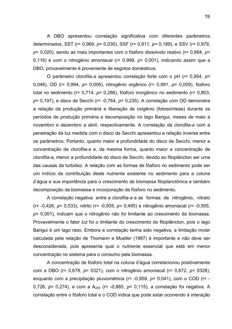 DeterminaÃ§Ã£o do Estado de EutrofizaÃ§Ã£o de um Lago Raso