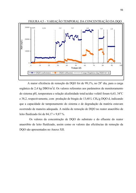 AvaliaÃ§Ã£o da EficiÃªncia de um Reator AnaerÃ³bio de Leito Fluidizado ...