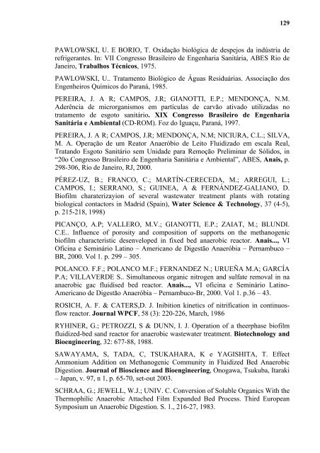 AvaliaÃ§Ã£o da EficiÃªncia de um Reator AnaerÃ³bio de Leito Fluidizado ...