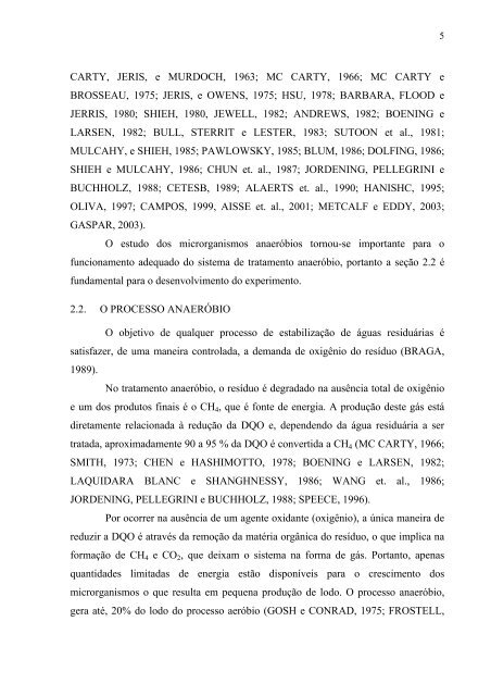 AvaliaÃ§Ã£o da EficiÃªncia de um Reator AnaerÃ³bio de Leito Fluidizado ...