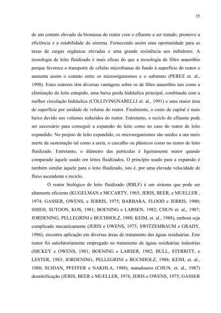 AvaliaÃ§Ã£o da EficiÃªncia de um Reator AnaerÃ³bio de Leito Fluidizado ...