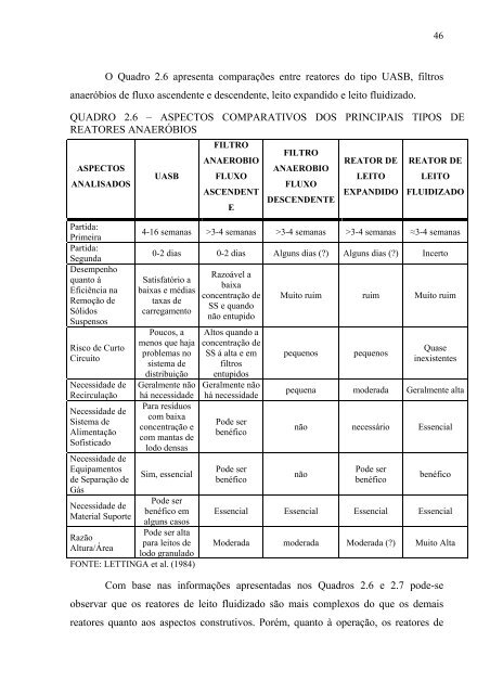 AvaliaÃ§Ã£o da EficiÃªncia de um Reator AnaerÃ³bio de Leito Fluidizado ...