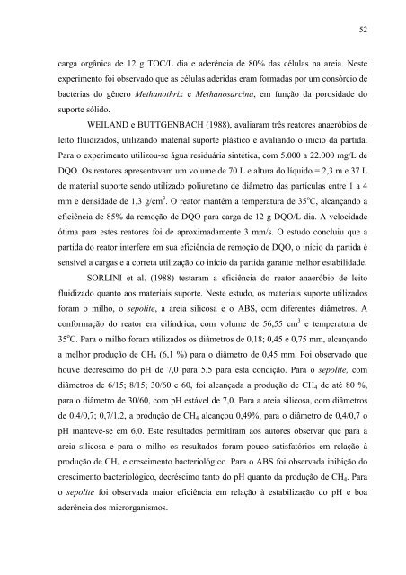 AvaliaÃ§Ã£o da EficiÃªncia de um Reator AnaerÃ³bio de Leito Fluidizado ...