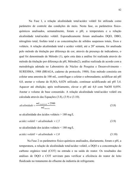 AvaliaÃ§Ã£o da EficiÃªncia de um Reator AnaerÃ³bio de Leito Fluidizado ...