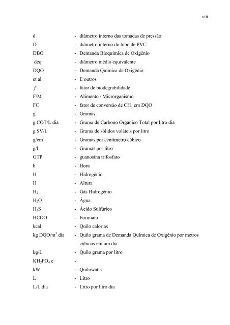 AvaliaÃ§Ã£o da EficiÃªncia de um Reator AnaerÃ³bio de Leito Fluidizado ...