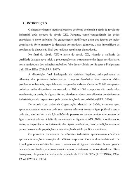 AvaliaÃ§Ã£o da EficiÃªncia de um Reator AnaerÃ³bio de Leito Fluidizado ...