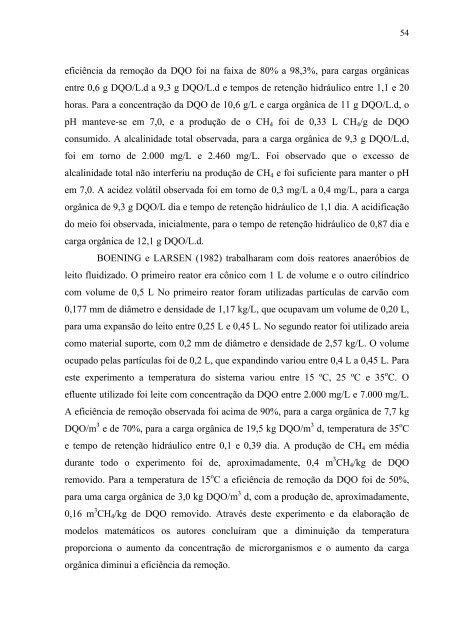 AvaliaÃ§Ã£o da EficiÃªncia de um Reator AnaerÃ³bio de Leito Fluidizado ...